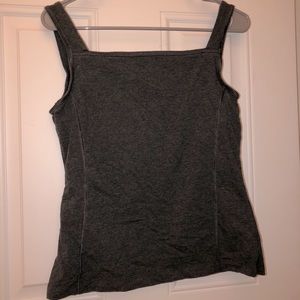 Gray athletic tank top
